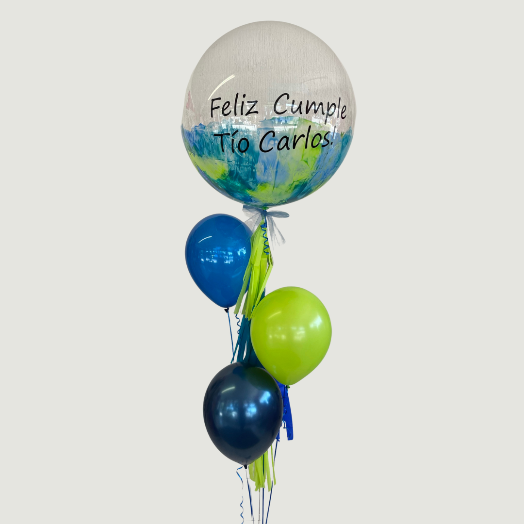Ramillete con globo burbuja