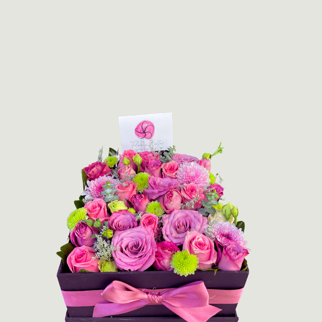 Caja con rosas
