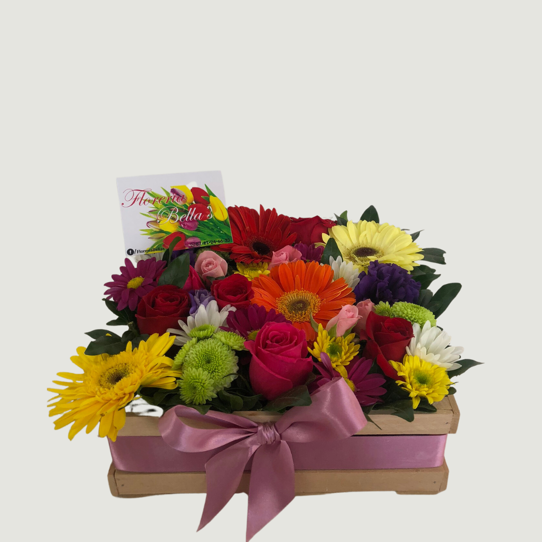 Reja de madera colorida